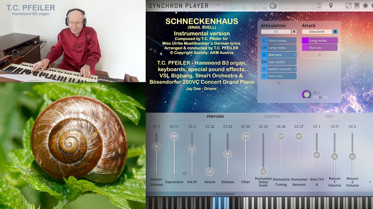 Schneckenhaus, composer: T.C. Pfeiler™® Hammond B3 Vienna Symphonic Library Copyr © Soc.: Akm