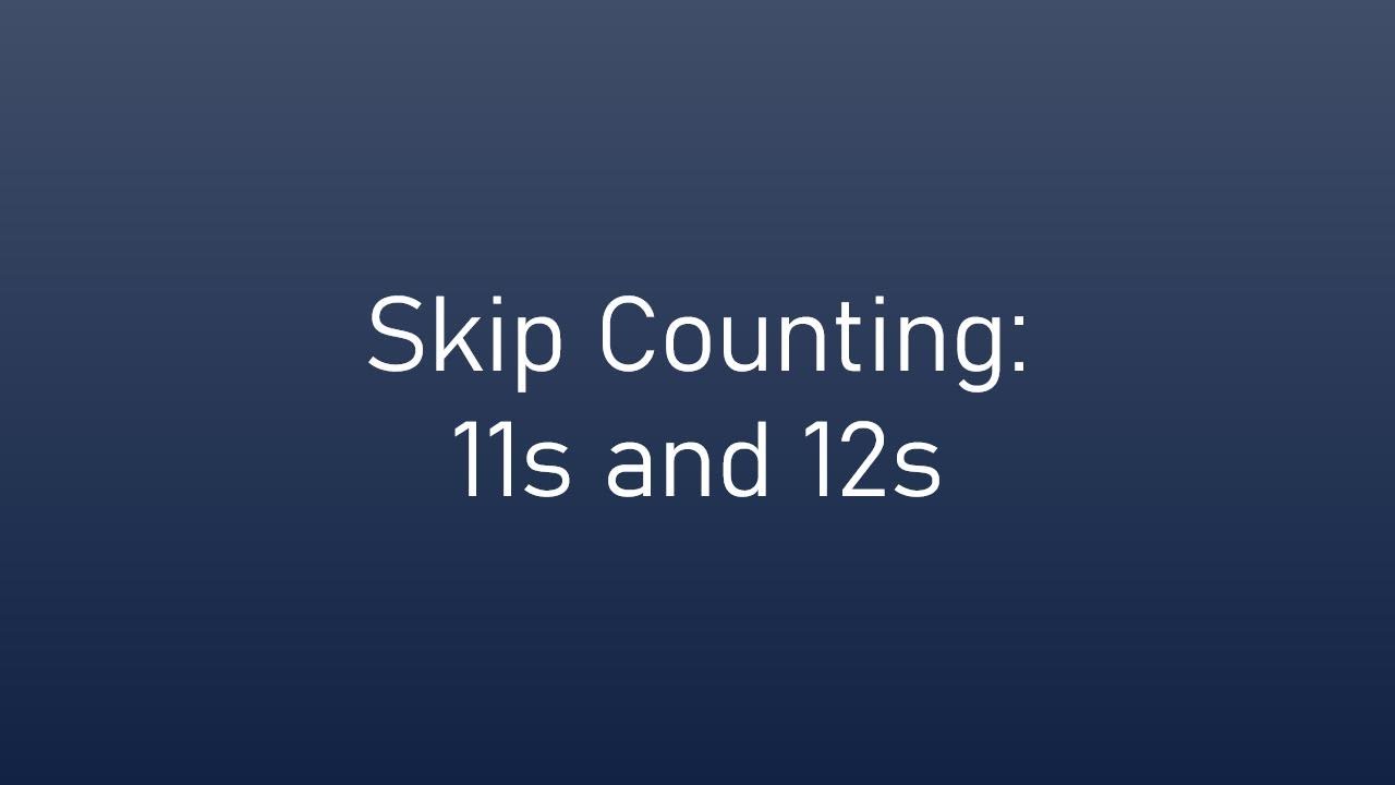 CC Week 6 Math Skip Counting 11s and 12s 5th Ed CC Week 6 Math Skip Counting 11s and 12s 5th Ed