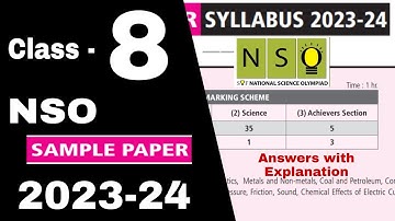 Class 8 NSO Sample Paper 2023-24 / NSO Olympiad Sample Paper 2023-24 Class 8 / NSO Solved Paper