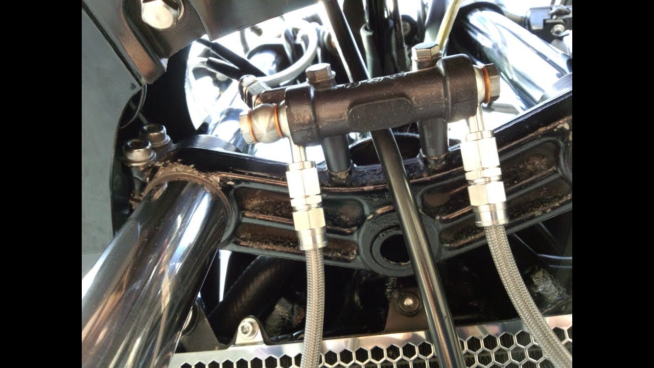 GPZ900R Fブレーキホース/Mインナー交換 - YouTube