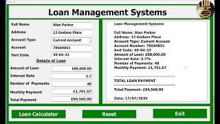How to Create a Loan Calculator in Excel VBA Using UserForms -  Part 1 of 2