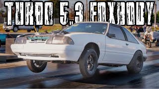 Junkyard LS Turbo Foxbody Makes Impressive First Passes