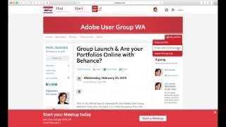 How to become an Adobe User Group WA Member using Meetup