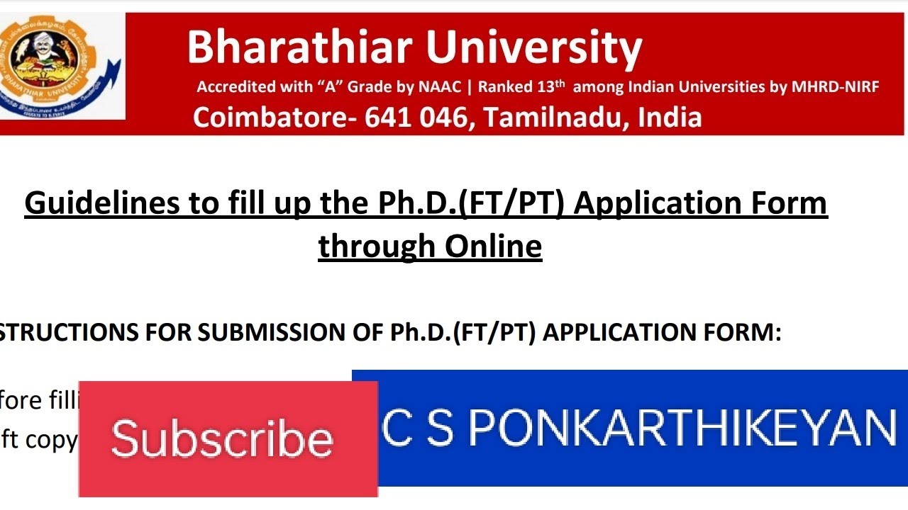 bharathiar university ph.d thesis status