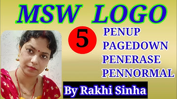 MSW LOGO COMMAND // PENUP//PENDOWN//PENERASE//PENNORMAL