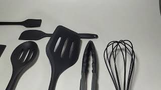 Utensilios de Cozinha Silicone Preto