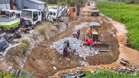Ep13.Next Level Mighty Incredible Bulldozer D31P Push Stone Clear Trash In the water To Build Roads