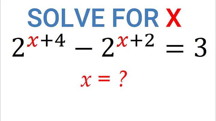 Solve This and Find the Value of X | Exponential Problem