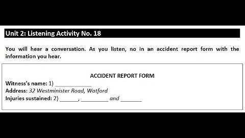 Unit 2: Listening Activity No.18