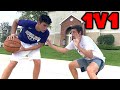 IRL BASKETBALL 1V1 REMATCH AGAINST MY BROTHER!