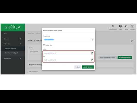 Anmäla frånvaro - Vårdnadshavare