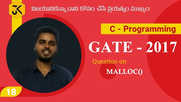 C Programming || Question on Malloc function, pointers || GATE 2017 Solution