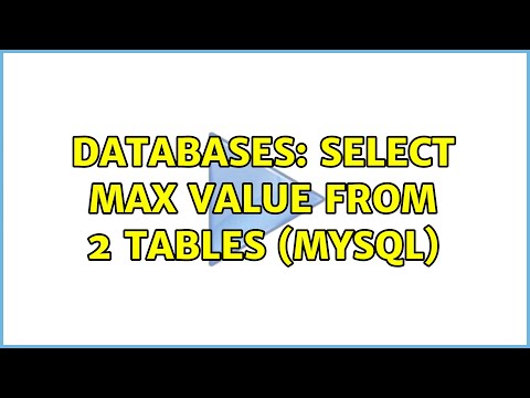 Databases: select max