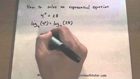 Pre-Calculus - Solve an Exponential Equation