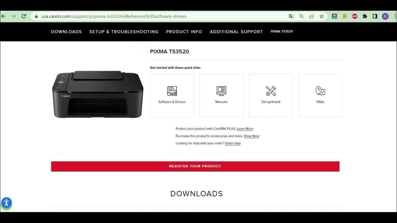Get and Run Printer Driver for PIXMA canon ts3522 YouTube