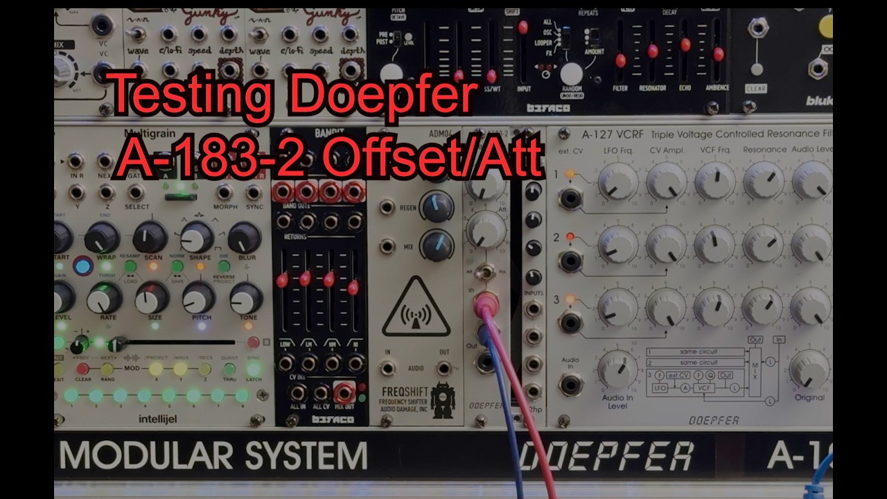 Testing Doepfer A-183-2 Offset/Att and 2HP MIX - YouTube