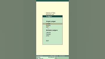 20:- How to create ledger in tally ERP || #tally ||#tallytutorial || About single/ Multiple ledger