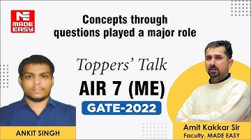 GATE 2022 Topper | Mechanical Engineering | Ankit Singh | AIR-7 | Toppers