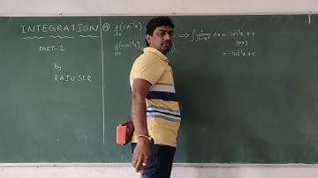 INTER SECOND YEAR MATHS 2B INTEGRATION TOPIC PART 2 BY RAJU SIR