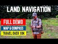 Land Navigation Demonstration on How to Use a Map and Compass