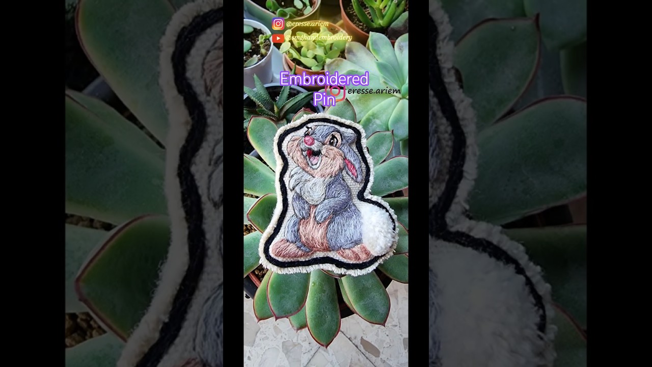 Thumper embroidery pin 