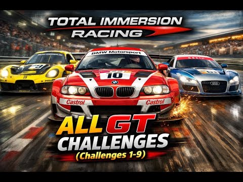 Total Immersion Racing - All GT Challenges (Challenges 1-9) - YouTube