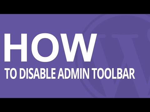 How to Disable WordPress Admin Toolbar From Your Website