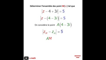 ENSEMBLE DES POINTS NOMBRES COMPLEXES