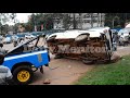 One injured as speeding taxi overturns on Jinja Road