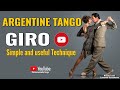 GIRO خطوة التانجو الأرجنتيني تقنية مفيدة 