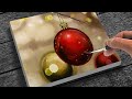 How To Draw Christmas Ornaments | Acrylic Painting Step By Step