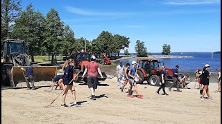 Manually Clearing Rocks at Britannia Beach