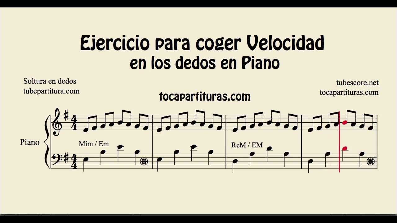 Exercise Sheet music Easy Finger Speed on The Piano (for piano