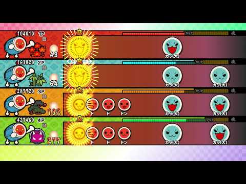【太鼓の達人 Wii U1】ポケットモンスターX・Y 野生ポケモン戦メドレー【全難易度同時再生】