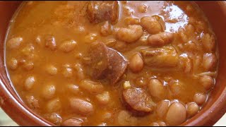 GUISO DE  ALUBIAS PINTAS DE LA ABUELA  GRANDMOTHER'S PINTA BEANS STEW