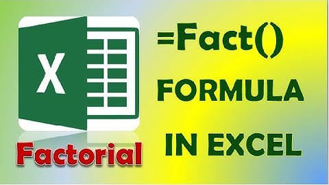 How To Use FACT Formula in MS Excel In Hindi | Fact Function | Fact Formula In Excel | Fact Formula