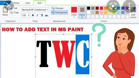 How to add "TEXT" in MS PAINT | Tutorial