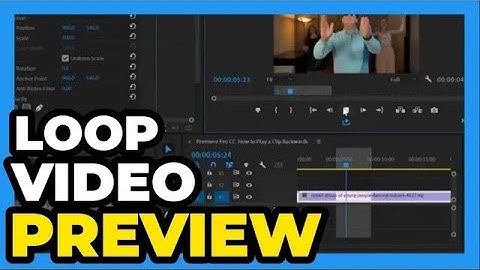 Premiere Pro CC ： How to Loop Video Preview Playback