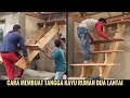 Cara membuat tangga kayu rumah bertingkat, sederhana & mewah.