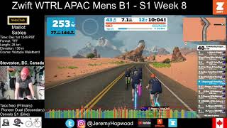 Zwift | WTRL Season 1 Week 8 | Watopia Waistband TTT with VeloClub Maillot Sables | APAC B1