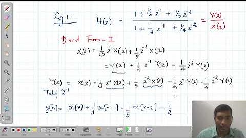 Block Diagram Representation of Discrete Time Systems - Direct Form I, II, Cascade, Parallel Forms