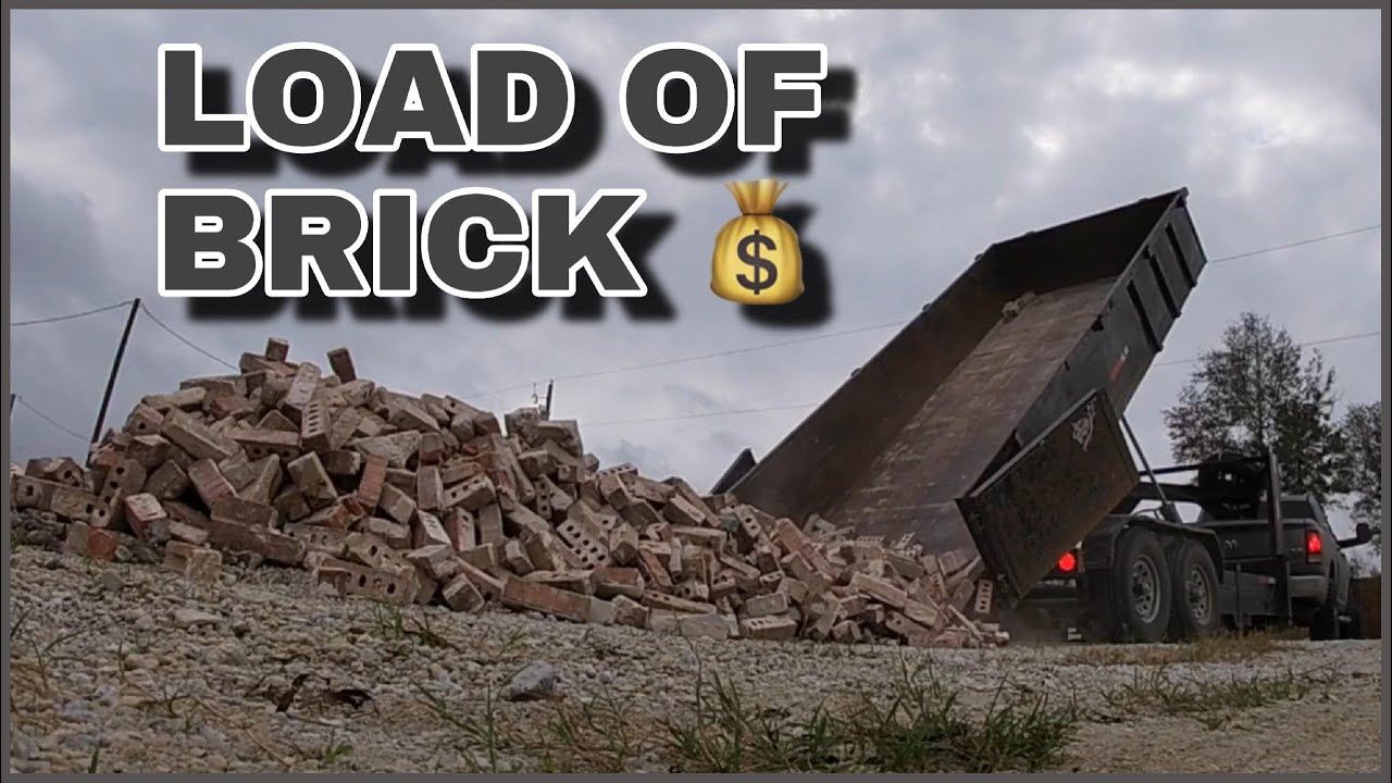 gooseneck dump trailer hauling brick YouTube
