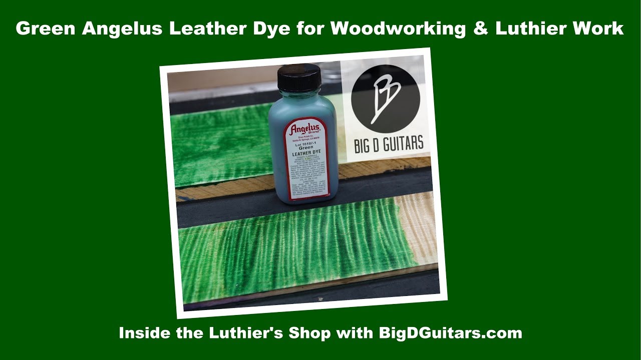 Green Angelus Leather Dye for Woodworking & Luthier Work 