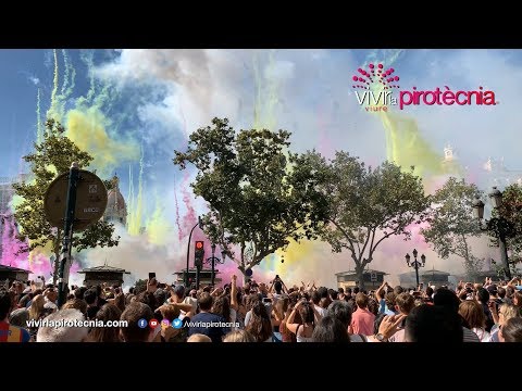 9 de Octubre de 2019, Masclet Plaza del Ayuntamiento, Valencia. Pirotecnia Zarzoso