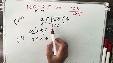 100 divided by 25 | divide kaise karte hain | bhag karna sikhe (in Hindi) | Surendra Khilery