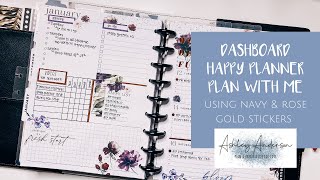 Information DASHBOARD HAPPY PLANNER PLAN WITH ME  USING NAVY & ROSE GOLD STICKERS Guide