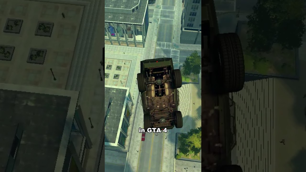 IF YOU FALL FROM A HEIGHT WITH A TANK IN GTA GAMES