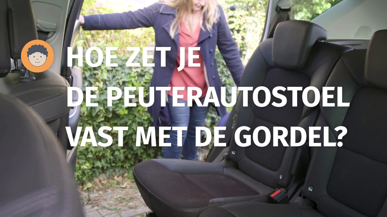 Tussen Uitgebreid gehandicapt VeiligheidNL - Peuter autostoel vastzetten met gordel - YouTube