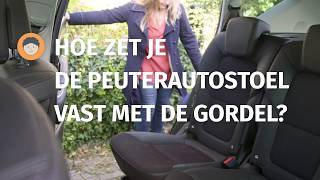Tussen Uitgebreid gehandicapt VeiligheidNL - Peuter autostoel vastzetten met gordel - YouTube