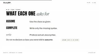 AP Computer Science A 1.12 — Objects: Instances of Classes